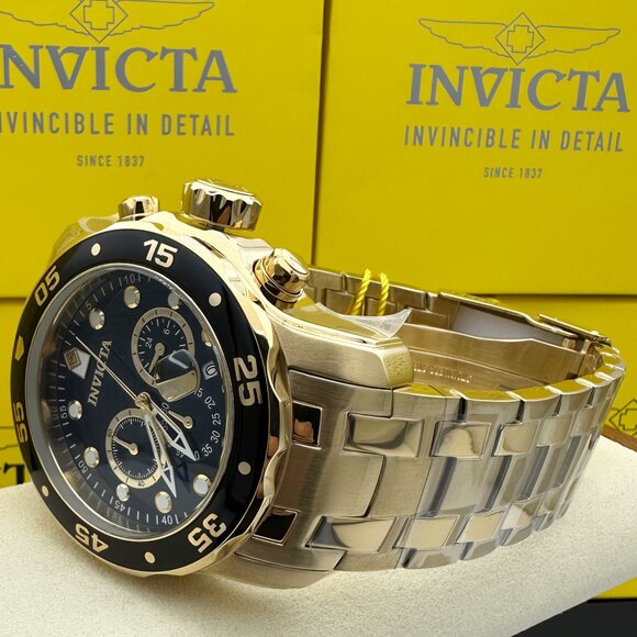 NEW Invicta Men's Pro Diver Scuba Chronograph Stainless Steel Black Dial Watch!! - Picture 9 of 9